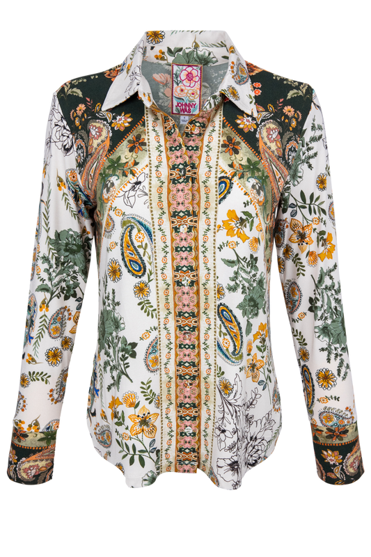 Johnny Was Janie Solana Printed Shirt
