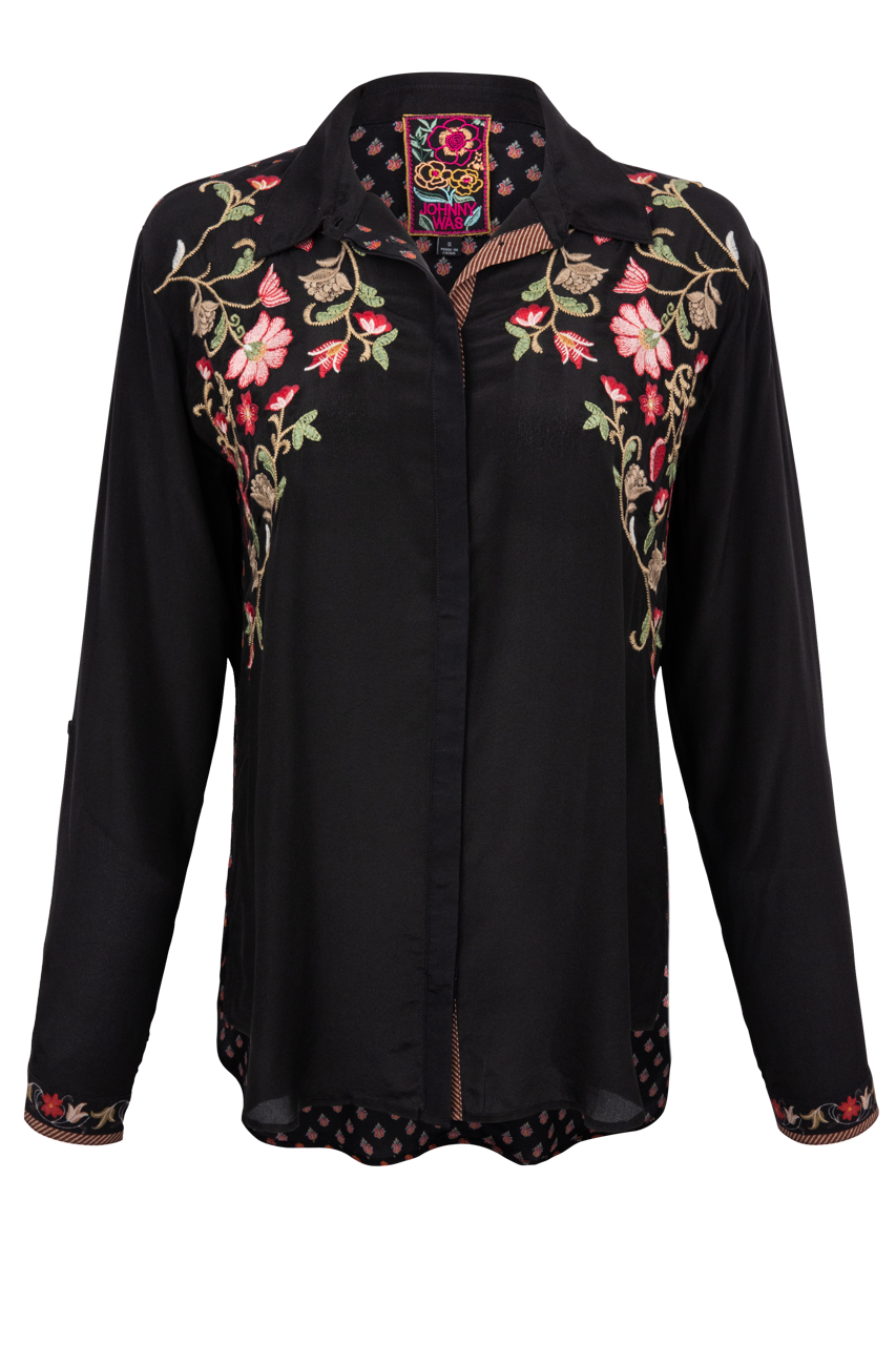 Johnny Was Dolores Embroidered Shirt