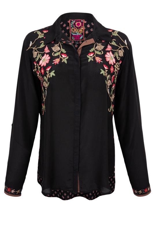 Johnny Was Dolores Embroidered Shirt