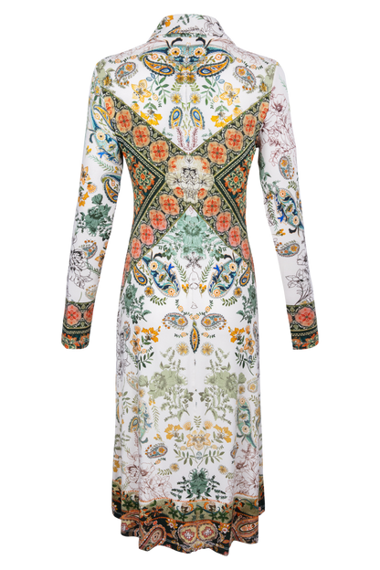 Johnny Was Janie Solana Printed Midi Shirt Dress