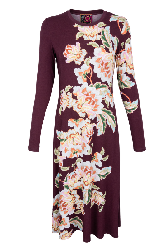 Johnny Was Janie Floral Long Sleeve Midi Dress