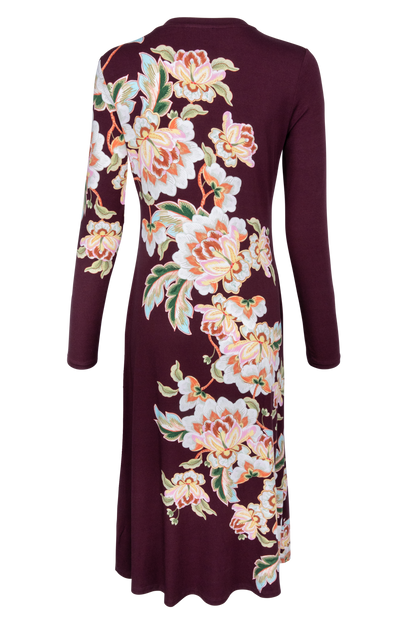 Johnny Was Janie Floral Long Sleeve Midi Dress