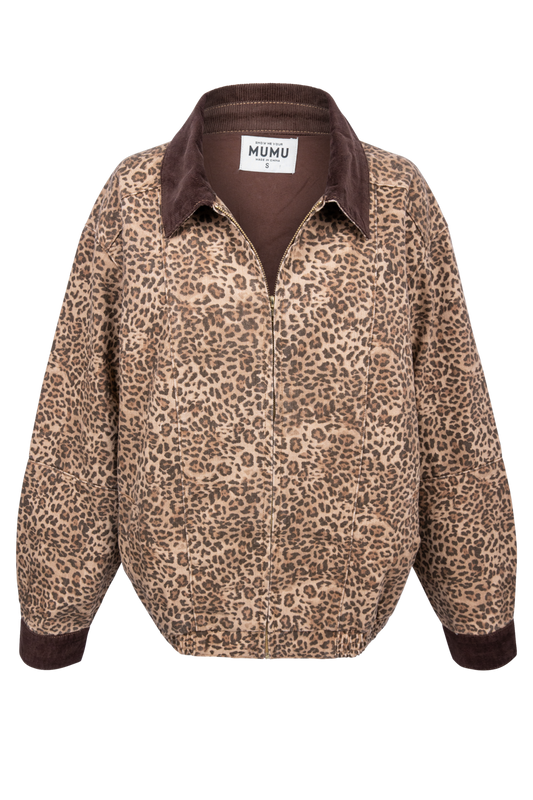 Show Me Your Mumu Carter Leopard Bomber Jacket