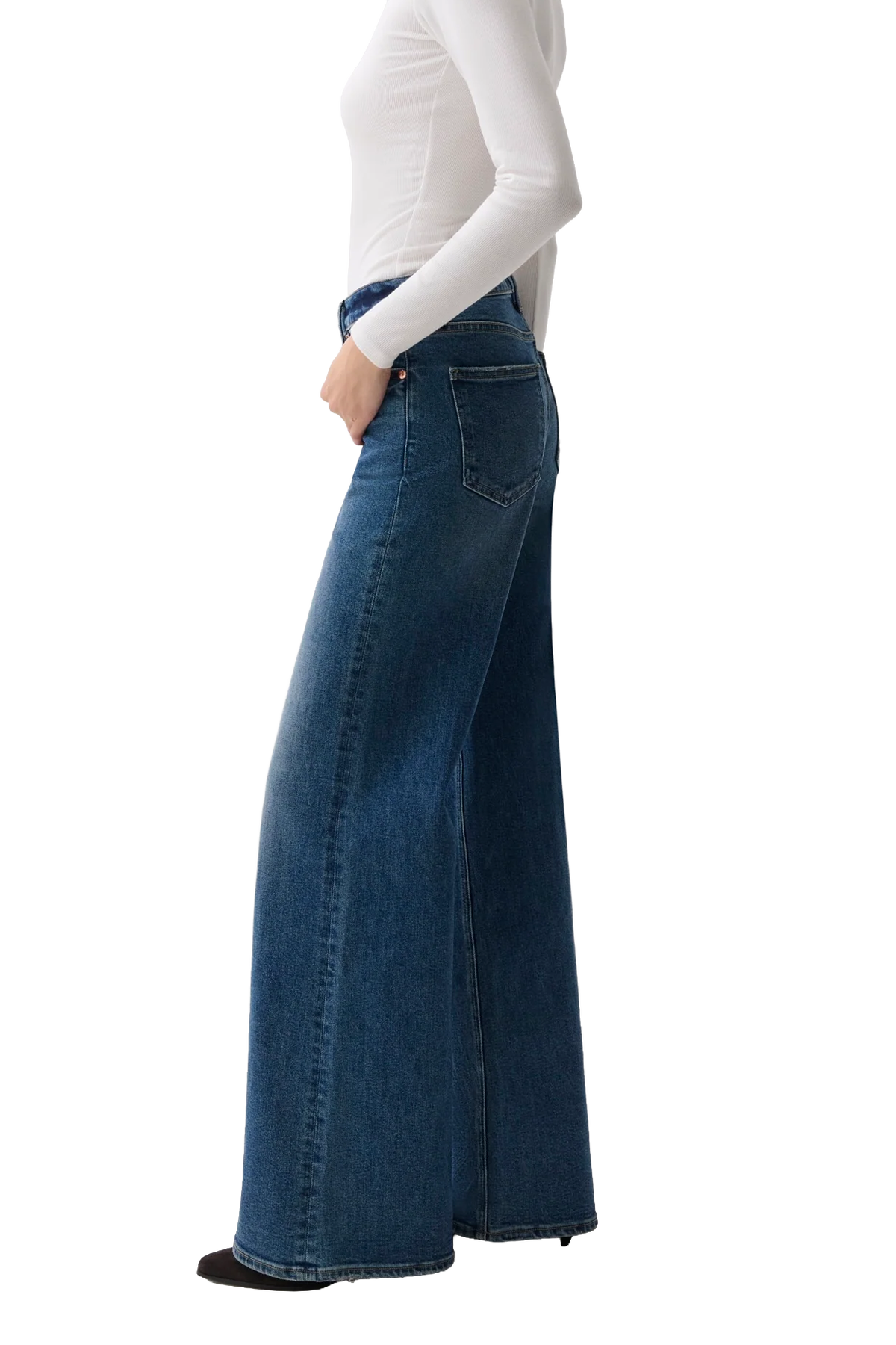 Pistola Vivian Mid-Rise Wide Leg Jeans