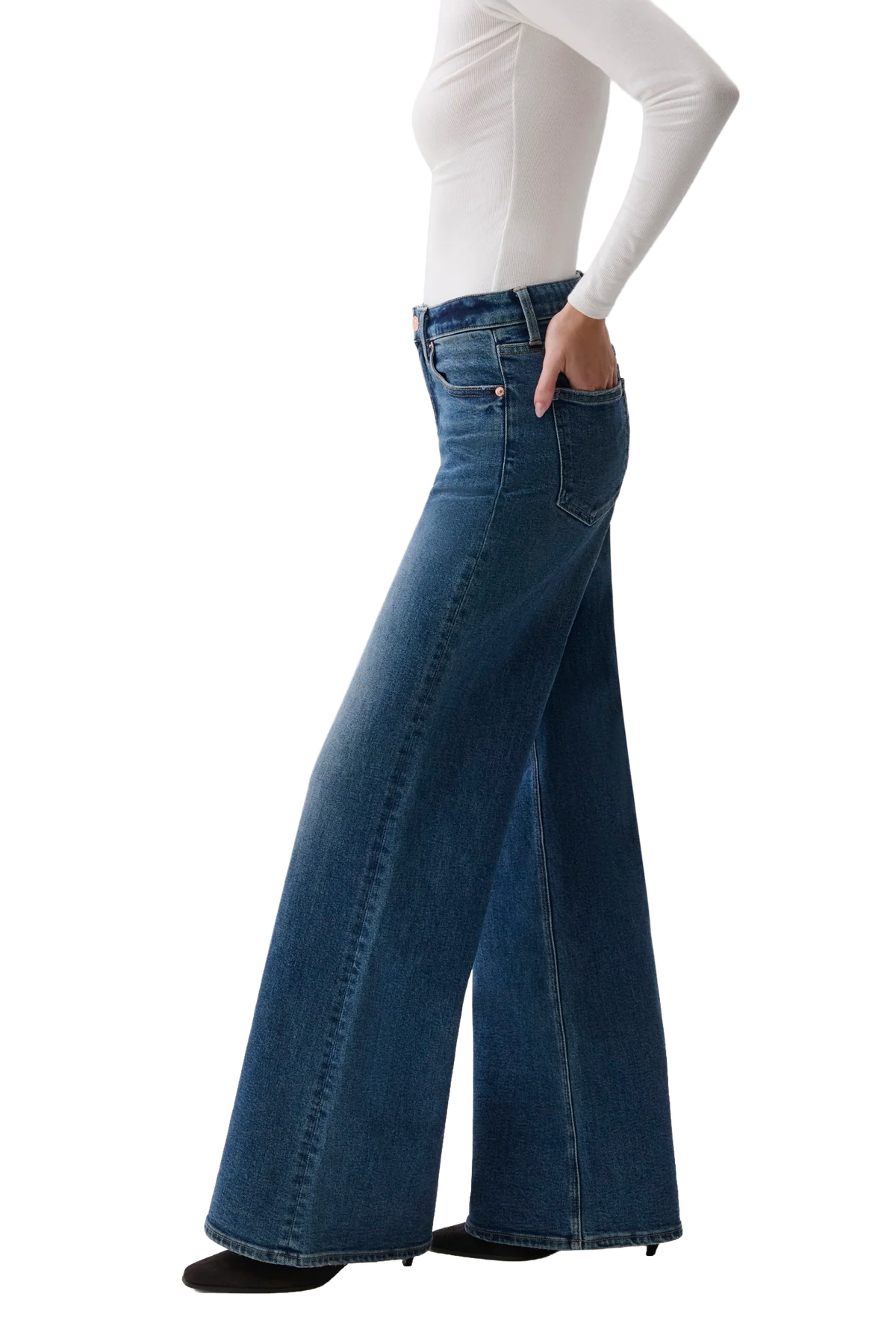 Pistola Vivian Mid-Rise Wide Leg Jeans