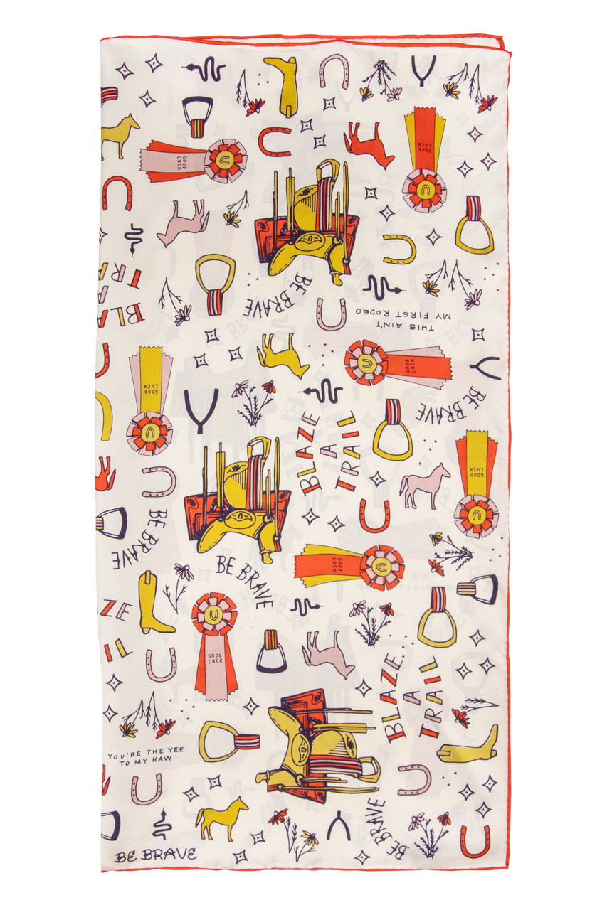 Jenni Earle Word Jumble Silk Scarf