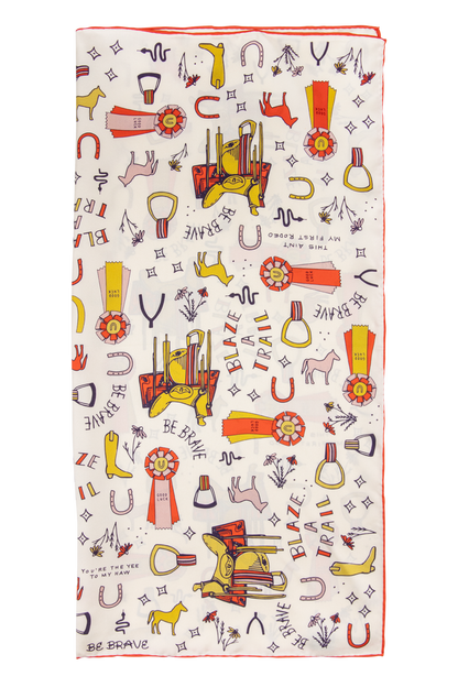 Jenni Earle Word Jumble Silk Scarf