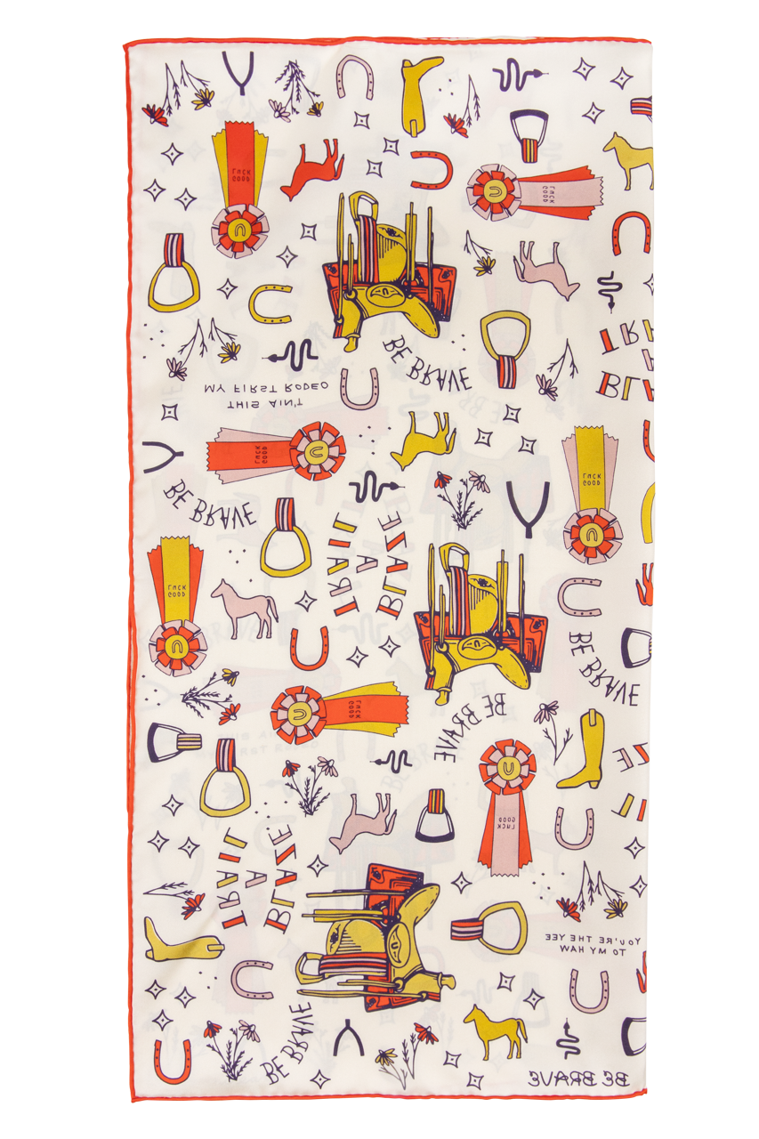 Jenni Earle Word Jumble Silk Scarf