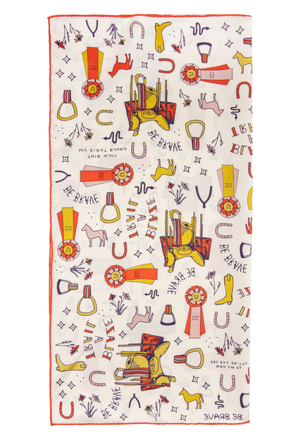 Jenni Earle Word Jumble Silk Scarf