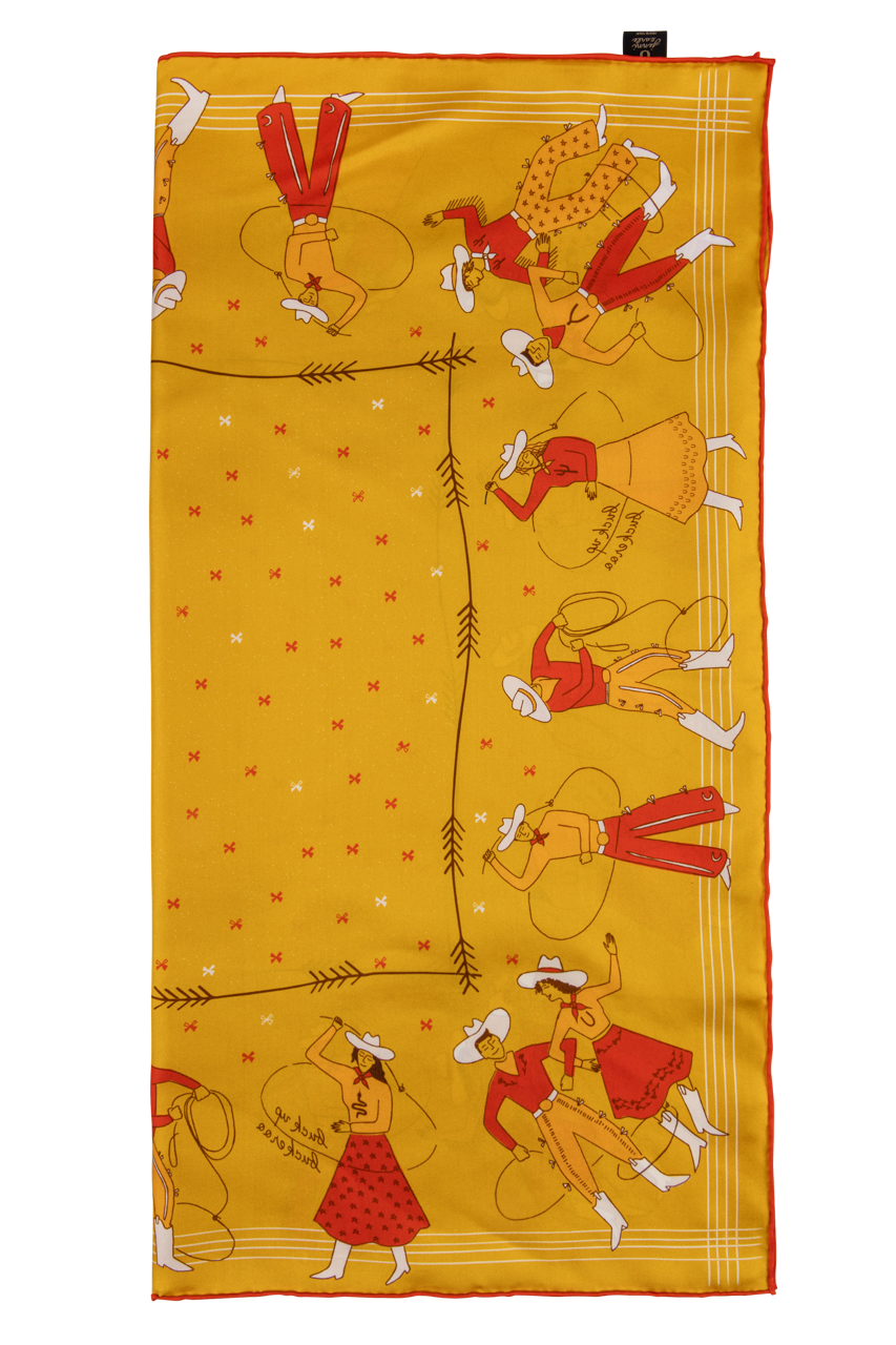 Jenni Earle Buck Up Buckaroo Silk Scarf