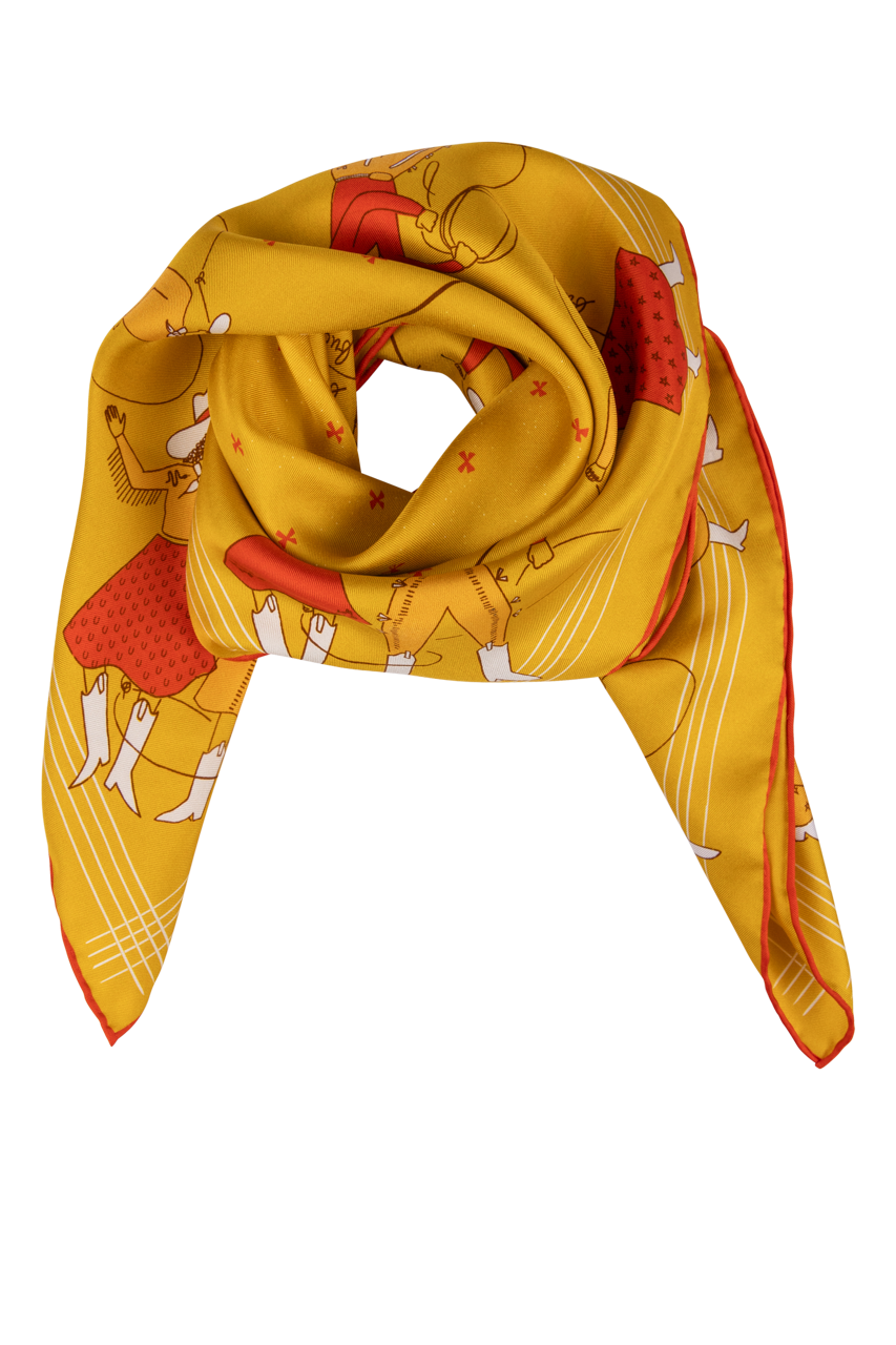 Jenni Earle Buck Up Buckaroo Silk Scarf