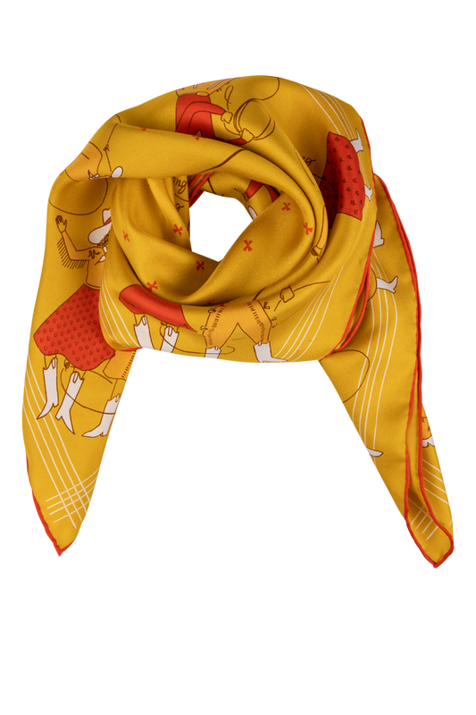 Jenni Earle Buck Up Buckaroo Silk Scarf