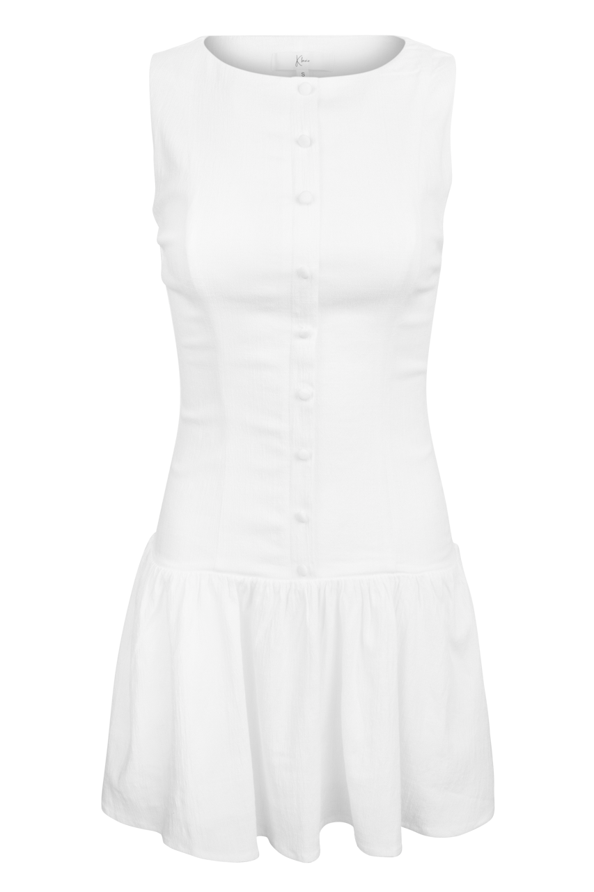 Klesis White Linen Dress