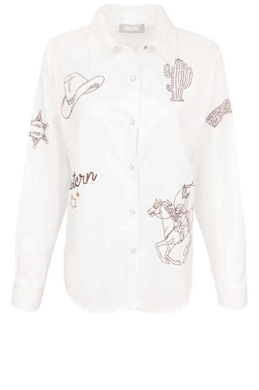 Embroidered Western Snap Shirt