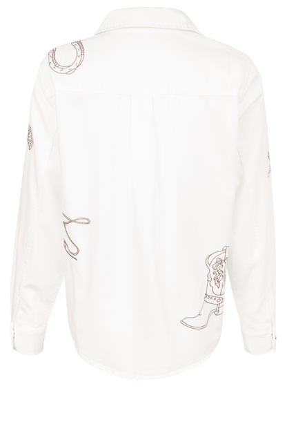 Embroidered Western Snap Shirt