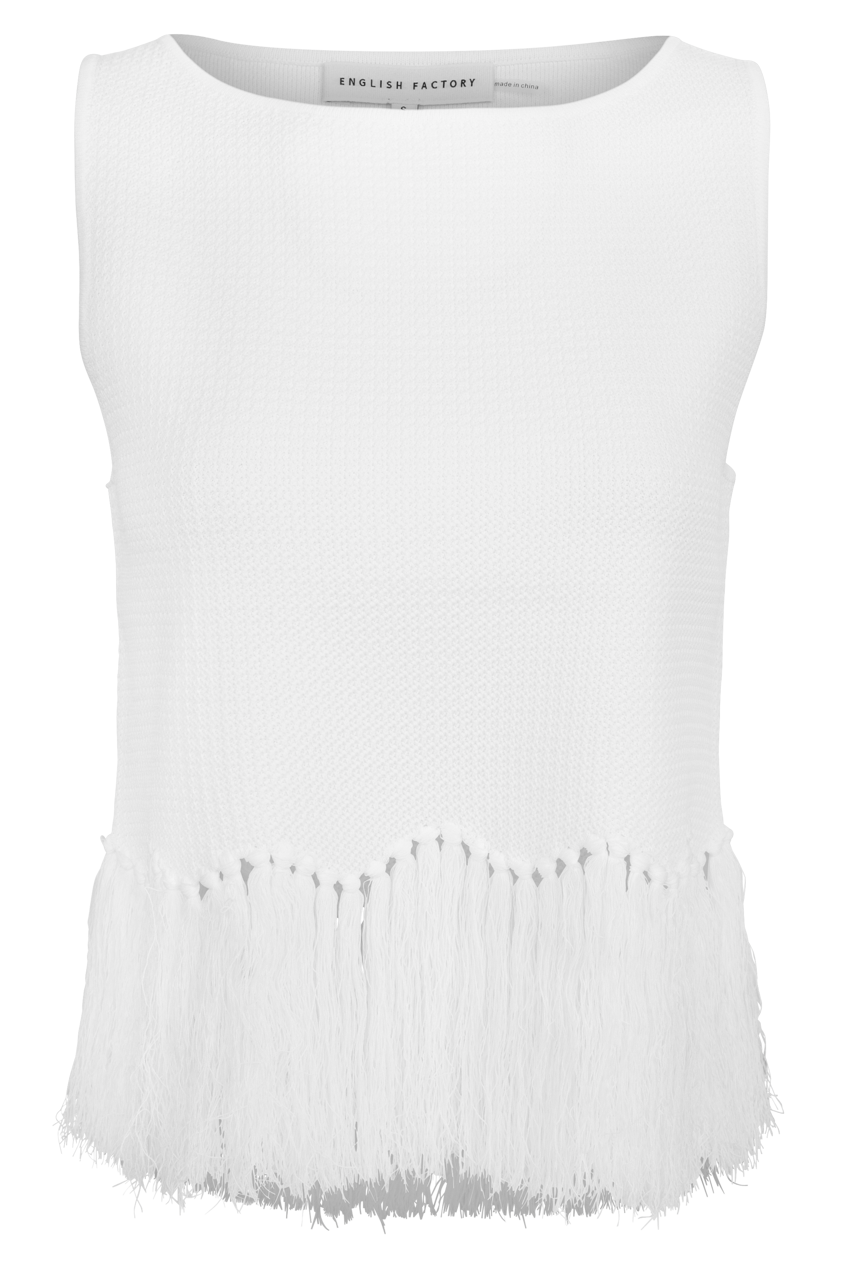 English Factory Ivory Knit Tank