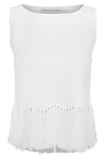 English Factory Ivory Knit Tank