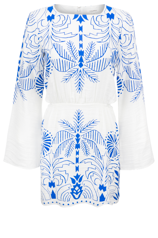 Z Supply Tahina Palm Mini Dress