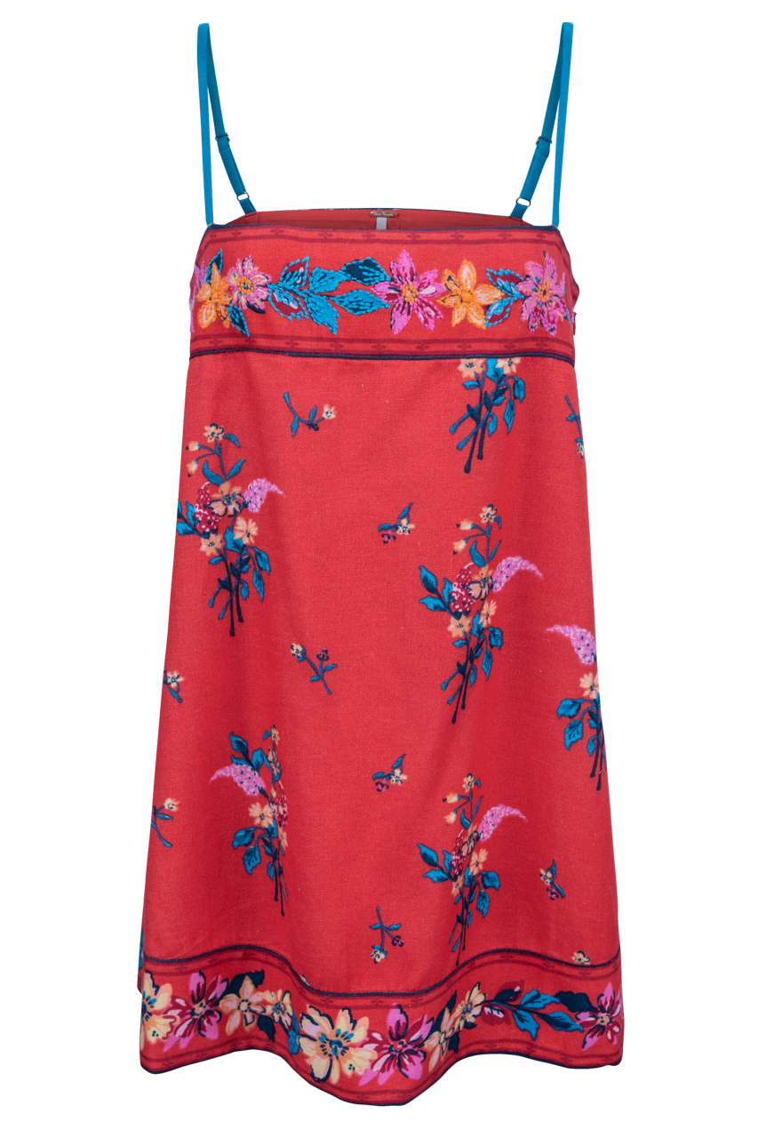 Free People Bali Take Me With You Mini Dress - S / RED Free People Bali Take Me With You Mini Dress - S / RED
