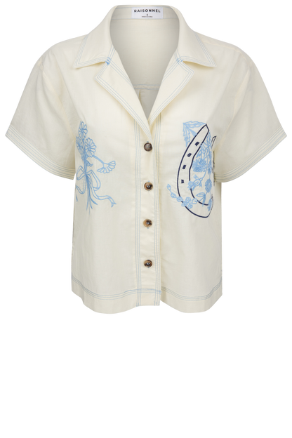 Raisonnel Embroidered Floral Top