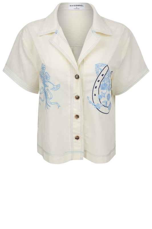 Raisonnel Embroidered Floral Top