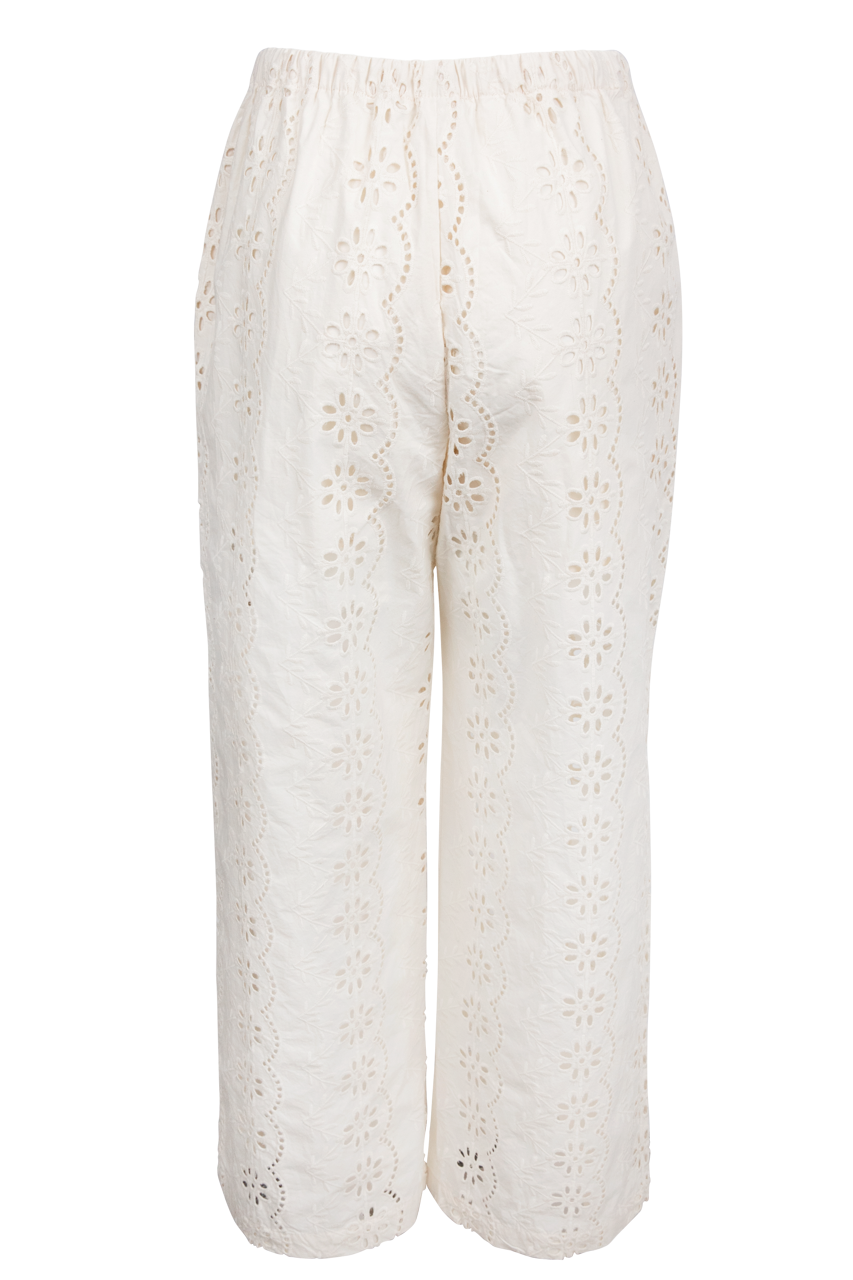 Raisonnel Eyelet Embroidered Wide Leg Pants