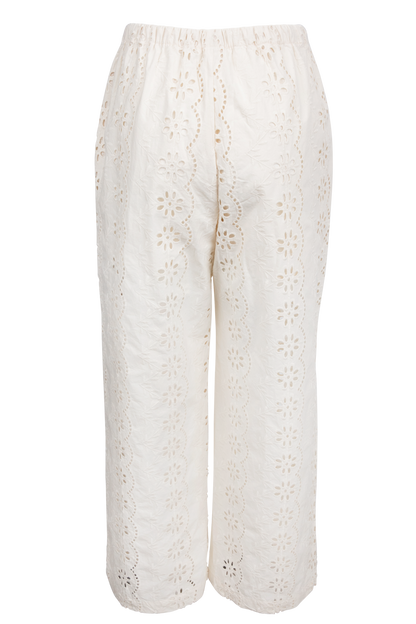 Raisonnel Eyelet Embroidered Wide Leg Pants