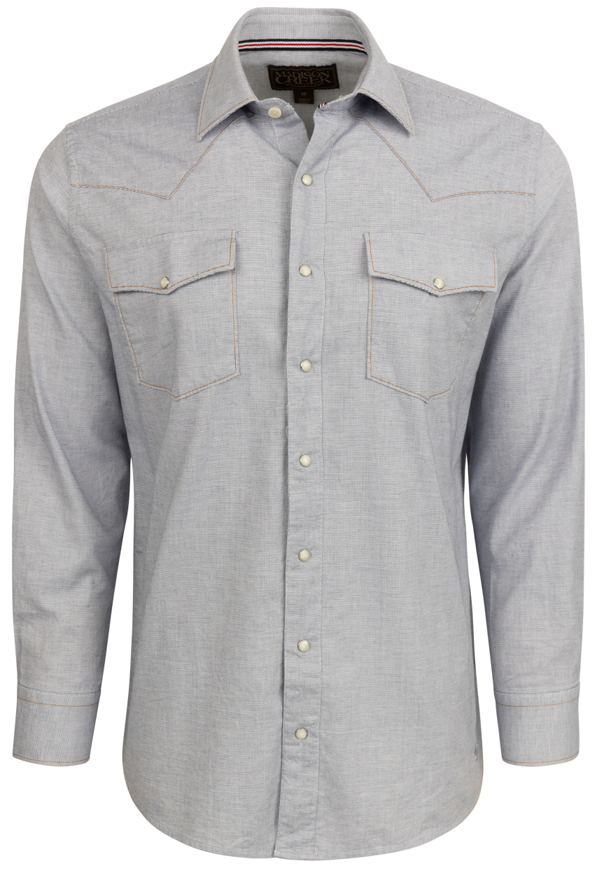 Madison Creek Bisley Western Shirt - Dotted Blue