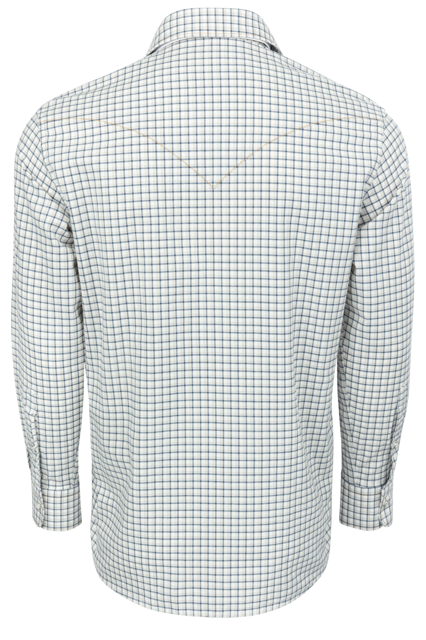 Madison Creek Bisley Western Shirt - Light Blue Plaid