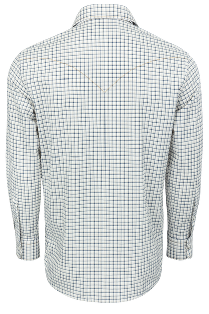 Madison Creek Bisley Western Shirt - Light Blue Plaid