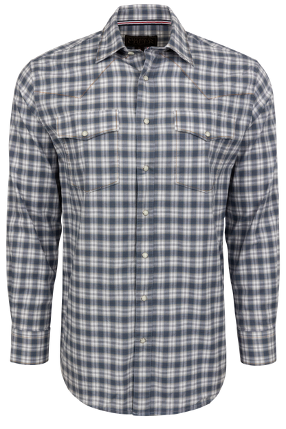 Madison Creek Bisley Western Shirt - Blue Plaid