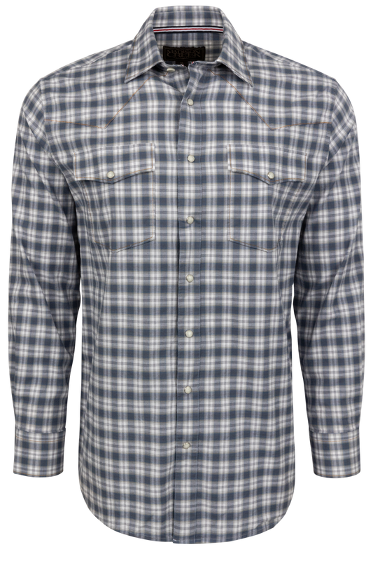 Madison Creek Bisley Western Shirt - Blue Plaid