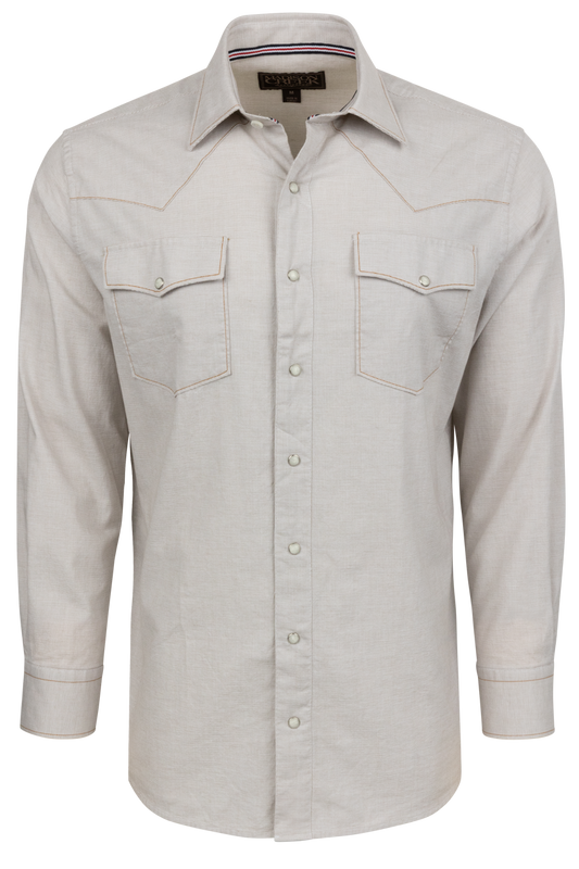 Madison Creek Bisley Western Shirt - Dotted Tan