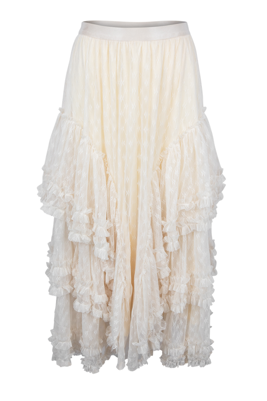 Juliette Tiered Ruffle Lace Maxi Skirt