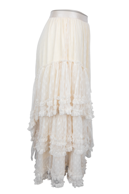 Juliette Tiered Ruffle Lace Maxi Skirt