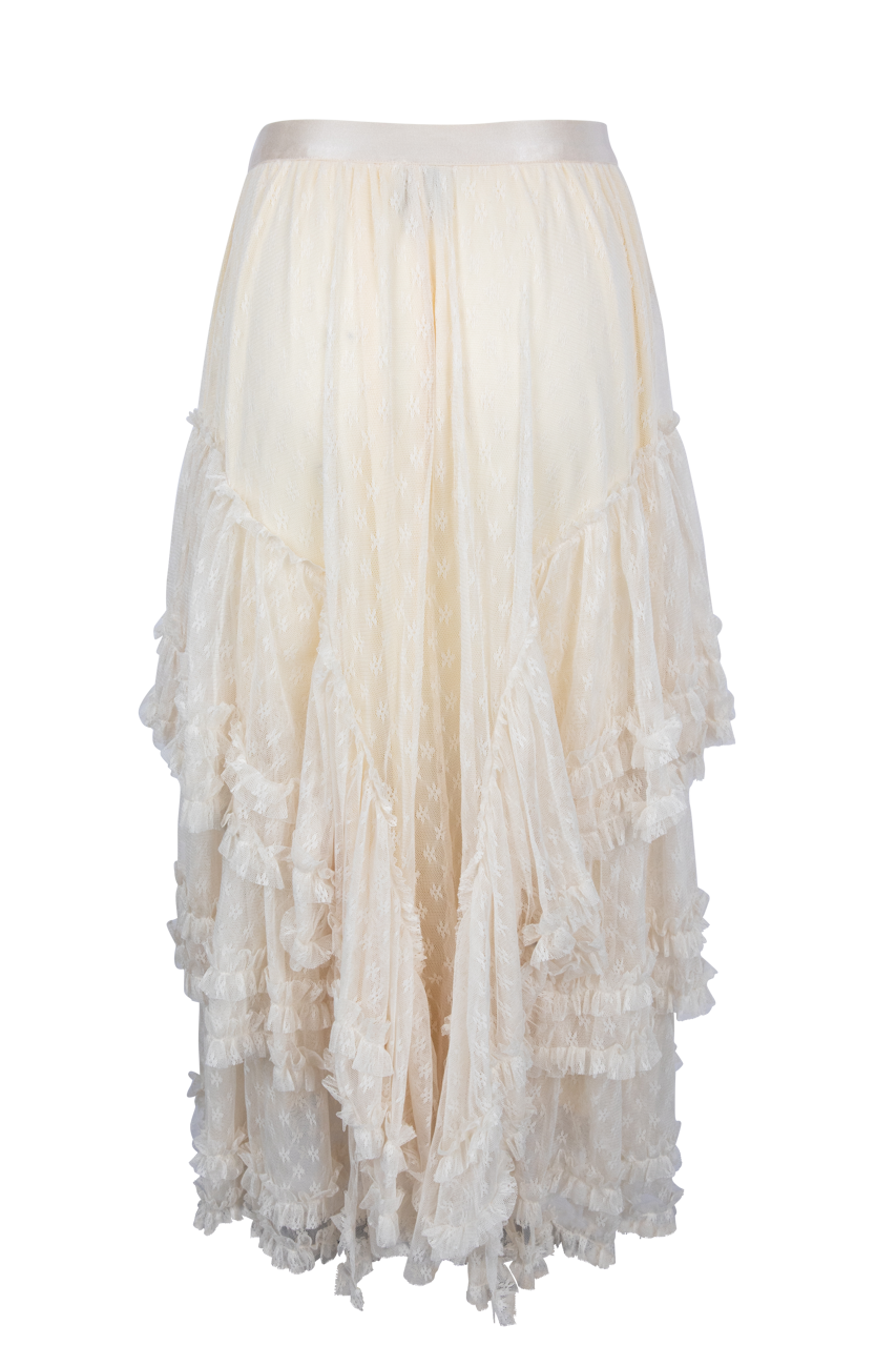 Juliette Tiered Ruffle Lace Maxi Skirt
