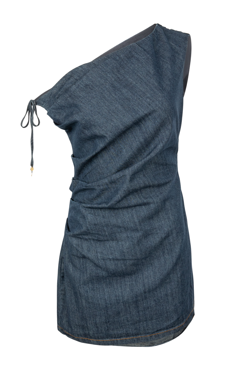 Line & Dot Abo Chambray Mini Dress