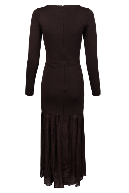 Line & Dot Gemma Mix-Media Maxi Dress