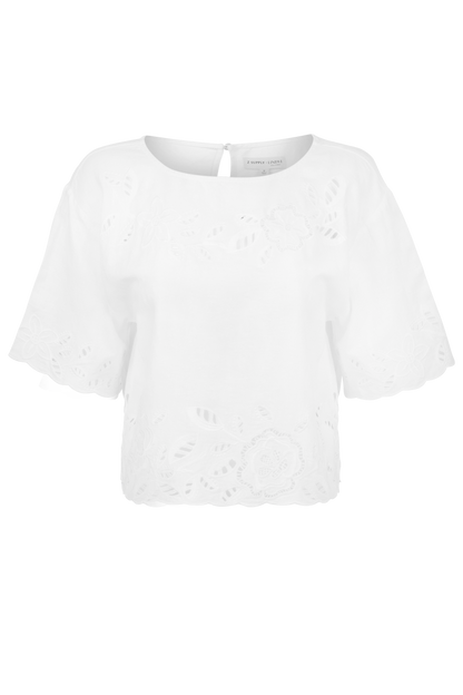 Z Supply Daya Embroidered Linen Top