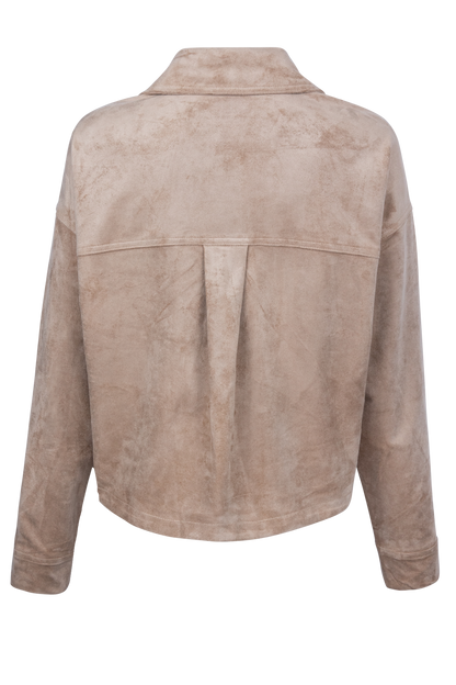 Z Supply All Day Cropped Suede Jacket