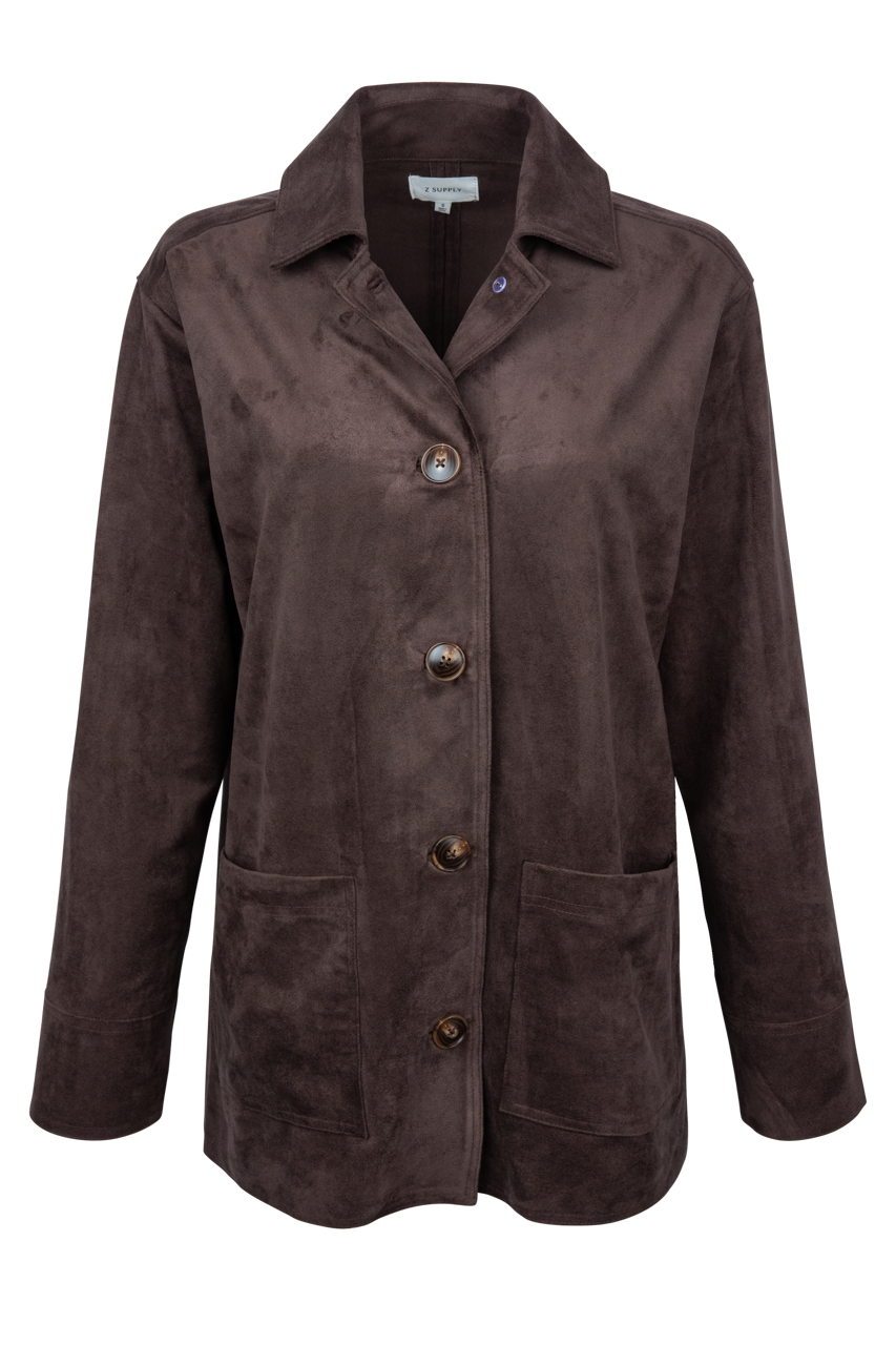 Z Supply Decker Suede Chore Coat