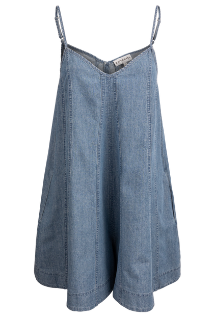 Raisonnel Flared Denim Mini Romper