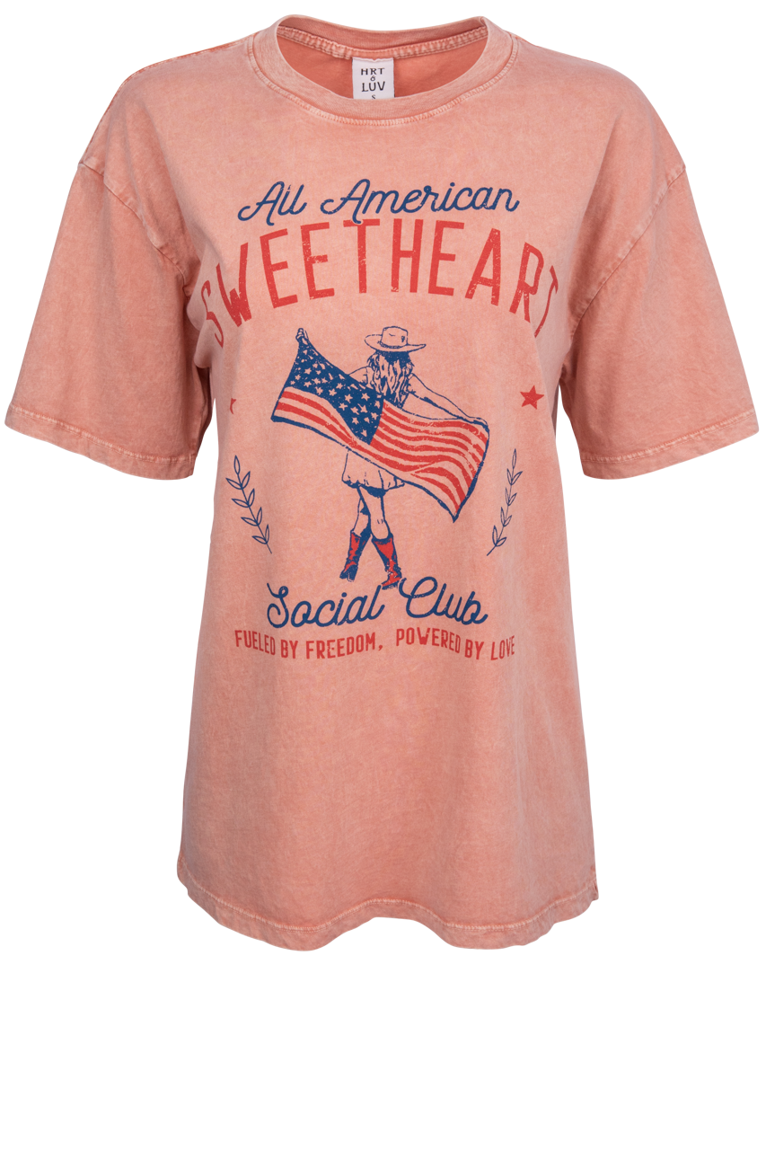 HRT and LUV All American Sweetheart Graphic Tee