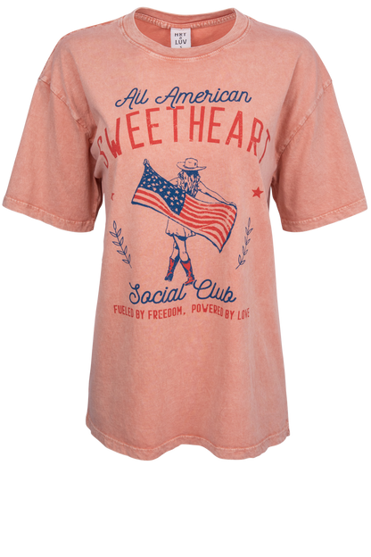 HRT and LUV All American Sweetheart Graphic Tee