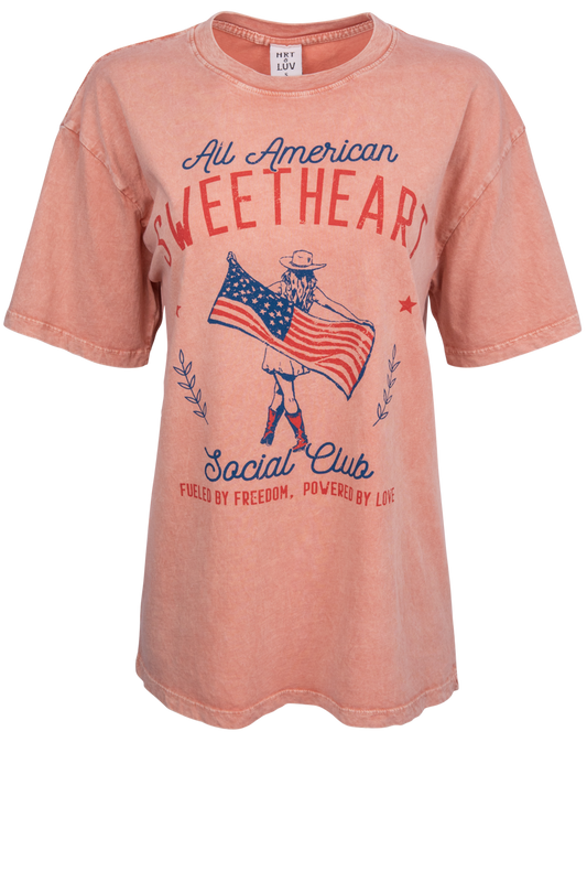 HRT and LUV All American Sweetheart Graphic Tee