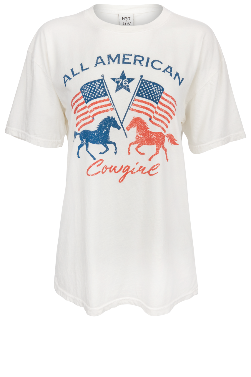HRT and LUV All American Cowgirl Graphic Tee