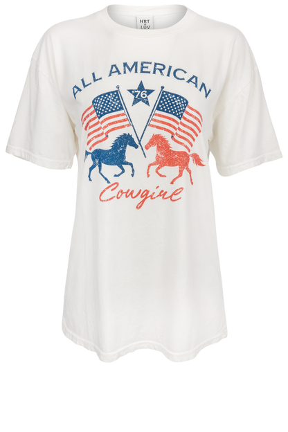 HRT and LUV All American Cowgirl Graphic Tee