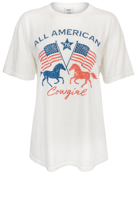 HRT and LUV All American Cowgirl Graphic Tee