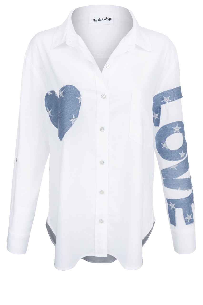 Nu Vintage Love Patchwork Shirt