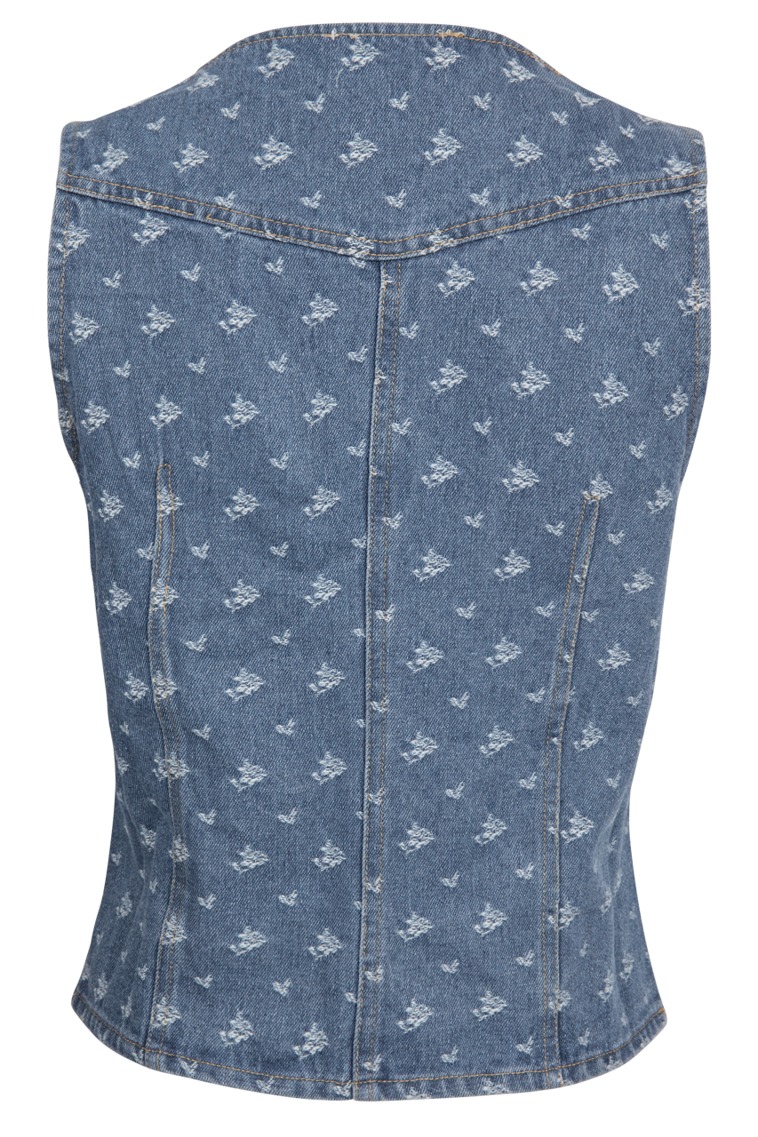 Nu Vintage Soleil Ditsy Denim Vest